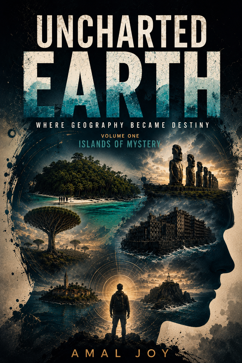 Uncharted Earth: Where Geography Became Destiny, Volume One – Islands of Mystery, book cover by Amal Joy